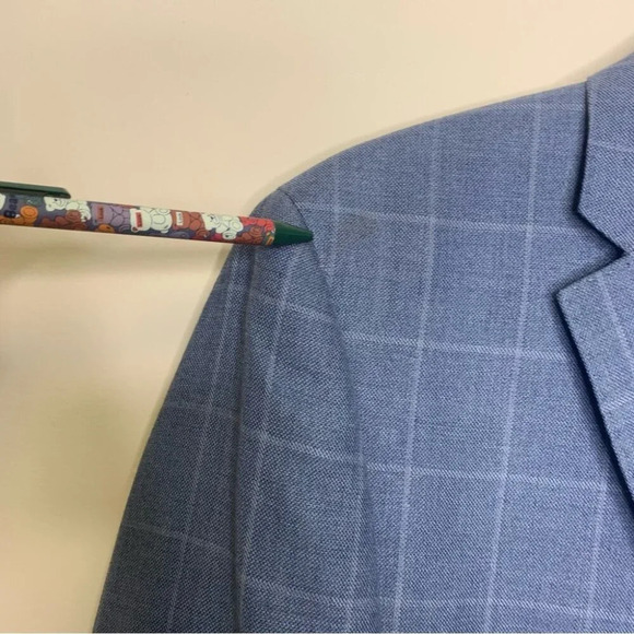 Lauren Ralph Lauren Wool Silk Blend Blue Contemporary Blazer Size 39R - Picture 5 of 14